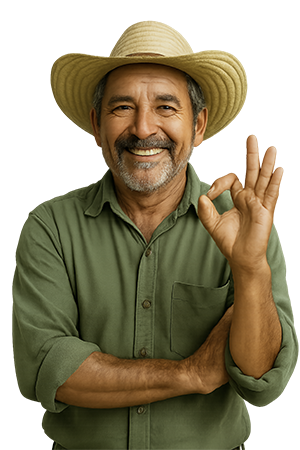 Hombre con sombrero, representa procesos de contratación